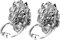 KONTONTY Vintage-Türknöpfe 2 Stücke Griff Türklopfer Für Haustür Silber Türgriffe Vintage Schubladenknöpfe Griffe Löwenkopf Türklopfer Löwenkopf Türgriff Löwe Kommode Türring Zinklegierung