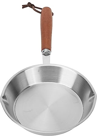 Haofy Padella Antiaderente in Acciaio Inossidabile Padella per Uova Padella per Fornello a Induzione per Ristorante Domestico Riscaldamento Uniforme (12 CENTIMETRI)