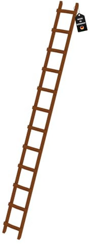 PROREGAL Échelle de toit en bois | 12 échelons | Échelle télescopique, escabeau escabeau double échelle