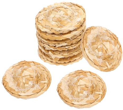 Gadpiparty 20 Stück Weihnachtsdeckel Flasche cm Schmuck Handarbeit Eimer Zubehör Winziger Miniatur-Überzug Mütze Stricken Gewebt Mexikanisch Kreativ Verschiedene