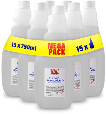 Hostelpak | 15 x 750 ml - Isopropyl alcohol 94ºC Purity, Cleaning surfaces and electronic components