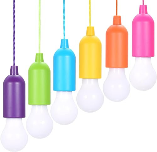 SQUADO 6 Pezzi Lampade LED Campeggio, Portatile Lampade Tenda, Lampadina Decorativa, Luce Emergenza per Campeggio, Tenda, Festa, da Esterno o da Interno