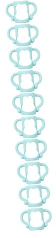 Abaodam 10pièces Poignées Silicone Universelles Pour Biberons Lot De Antidérapantes Confort Ergonomique Compatible Avec Biberons Couleur Bleu