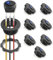 Wzhtuzi 8 PCS Kippschalter Rundschalter, 2V-24V 3 Pin Rund EIN/AUS Schalter mit LED Licht, Kippschalter mit Beleuchtung, Wasserdicht Wippschalter für Auto Truck KFZ Beleuchtet Boot Yacht (Blau)