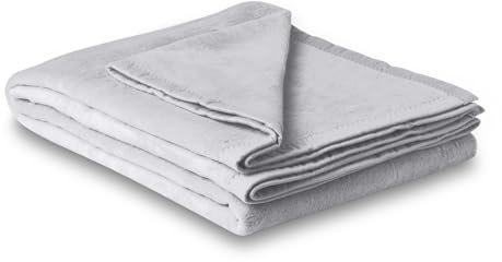 Como Kuscheldecke Hellgrau Silber Moderne Sofadecke, fein gestrickte Wohndecke, 60% Baumwolle 40% Polyacryl, 420 GSM, gesäumte Einfassung 150 x 200 cm