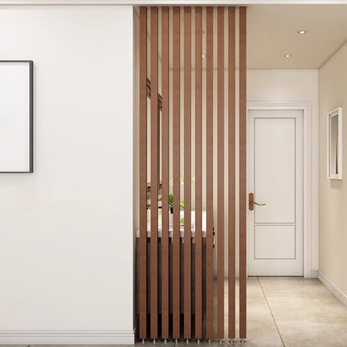Raumteiler Trennwand, Paravent Raumtrenner 10 Stück Holzlatten Dividers Support Säule, 70 -240cm Raumtrenner Absperrpfosten für Eingang Restaurant Büro Trennwand, Boden Bis Decke Dekorgitter - Kein Bo