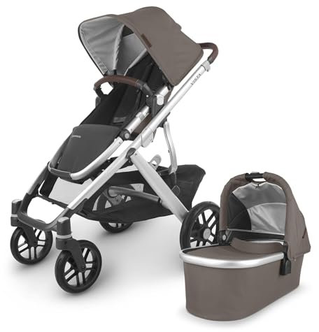 UPPAbaby Vista V2 Pushchair – Theo – All in One, Convertible Baby Stroller, Includes Carry Cot & Toddler Seat, Pushchair Accessories, One Step Fold, Suitable from Baby to Toddler