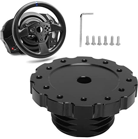 Diyeeni Steering Wheel Adapter for T300 T500, SIM Racing Gaming Steering Wheel Adapter - Aluminum Alloy - PCD 73mm, Replacement for for Sparco for Luisi for NRG