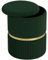 HOMCOM Round Storage Stool, Velvet-feel Fabric Upholstered Vanity Stool with Removable Top, Padded Seat and Hidden Space for Living Room, Bedroom, Dark Green