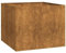 vidaxl Pflanzgefäß Rusty 100x100x80cm Langlebig Verwitterung Stahl Blumentopf Tief Pflanzbeet
