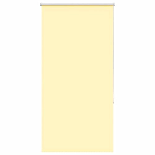 vidaXL Roller Blackout Blinds Yellow - 80x130 cm Polyester Window Shades with Chain Connector, No-Drill Installation Options, Child-Safe Cord Clip for Homes/Offices