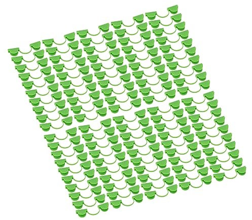 Lot de 100 clips en plastique à double tête pour cadre d'arche de serre (6 mm)