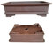 Maceta Bonsai Ceramica Rectangular 33x25x9 cm | Macetero Grande Hecho en Japón | Maceta para Bonsai con Agujero de Drenaje | Tiesto de Cerámica | Árbol no Incluido (Pequeño)