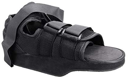 DEARMAMY S Forefoot Pressure Relief Shoe, Black for Fracture Fixation