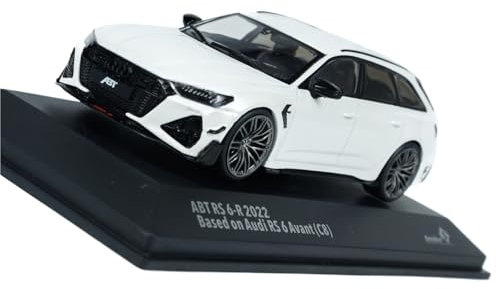YCNXEB Miniatur Modelle 1 43 Für Audi ABT RS6 Weiß 2021 S4310710 Legierung Modell Spielzeug Kit Kinder Auto Geschenk Sammlung Hobby Originalgetreue Nachbildung