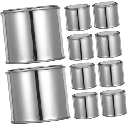 Lurrose 10pcs Metal Paint Cans with Lids Small Empty Tin Buckets for DIY Crafts Sampling Storage Sealed Round Iron Paint Pails Containers for Solvent