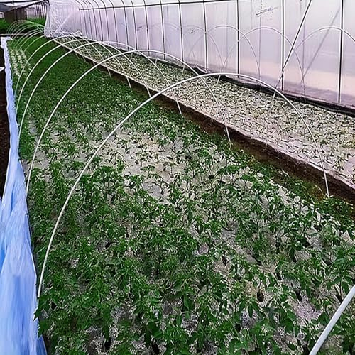 Cerceau De Serre De Jardin Cadres De Support De Serre De 120/150/180/220/240/280/300 Cm De Long, Tiges En Fibre De Verre Légères Tunnel De Jardin Pour Filet En Tissu(20pcs,6mm(6/25)-300cm(10ft))