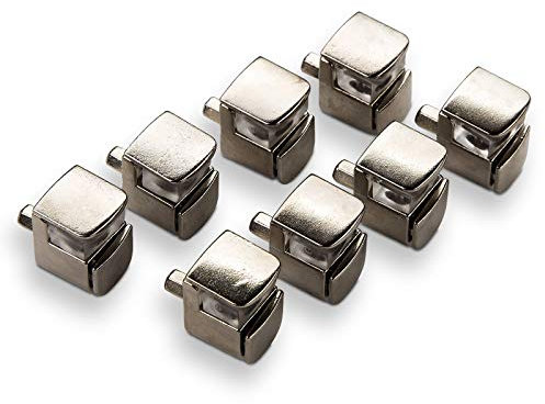 8 x SO-TECH® Glasbodenträger E410 Glasbodenhalter Fachträger verzinkt mit Kippsicherung