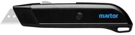 MARTOR Coltello di sicurezza con rientro lama, SECUNORM MULTISAFE, cutter professionale, zinco, per destrorsi e mancini, certificato GS