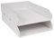 Bigso Box of Sweden Hakan Briefablage aus Faserplatte, 2 Ebenen, stapelbar, Holzwerkstoff Papier, Weiss/opulenter Garten, 2-Pack