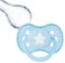 Canpol babies Ciuccio in silicone a forma di ciliegia, rotondo, colore blu pastello (6-18 M)