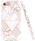 Jaholan Coque iPhone SE 2022 2020 Coque iPhone 8/7 Rose Gold Pink Marbre Design Coque TPU Gel Housse Etui Protection Fine Mince Léger Case Souple Coque pour iPhone 7/8/6S/6/SE 2022 2020