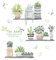 Creativas de la pared plantas verdes delicados Pegatinas de pared desmontable de la etiqueta autoadhesiva para la etiqueta engomada decoración del hogar
