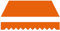 home Trends Preiswert Markisen Tuch Markisenbespannung Ersatzstoffe Diverse Farben Maße 4 x 3 m Markisenstoffen inkl. Volant fertig genäht mit Bordeux (P1027- Orange)