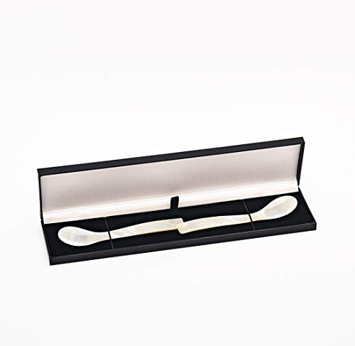 Mother of Pearl Caviar Spoon Set - Pair of 3 Inch Spoons - Luxury Gift Box