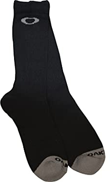 Oakley 5 Pack Crew Socks, Black, Medium