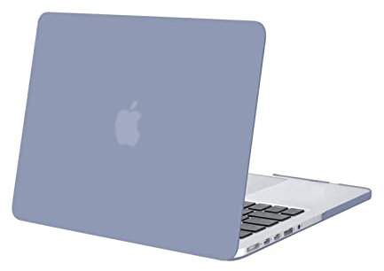 MOSISO Hülle Kompatibel mit MacBook Pro 13 Zoll 2015 2014 2013 2012 A1502 A1425 Ältere Version mit Retina Display, Schützende Plastik Hartschale Case Cover, Lavendel Grau
