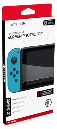 Gioteck Verre trempé Switch 9H Protection Switch pour Nintendo Switch Résistant aux Rayures