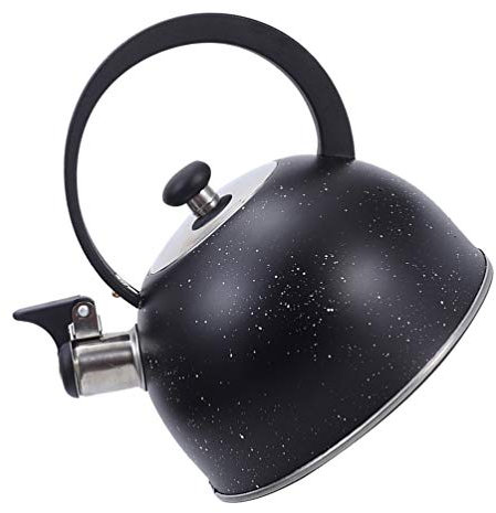 Cabilock Wasserkocher Herd Pfeifen Tee Wasserkocher Edelstahl 2. 5L Teakettle für Herd Induktion Herd Top Schnell Kochendes W?rme Wasser Tee Topf Schwarz Pfeifende Kaffeekanne