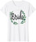 Damen Braut Bride to be Blumen Grün Vintage JGA Verlobung T-Shirt