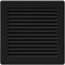 Black Louvred Wall Vent Grille with Flyscreen and Screw Caps, 300 x 300 mm, Air Ventilation Duct Cover with Anti-Insect Mesh and Flat Back, Tough and Durable ABS Plastic