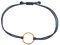 Selfmade Jewelry Armband Damen Roségold Kreis Handgemachtes Makramee-Armbändchen Größenverstellbar Inkl. Geschenk-Verpackung (Rosegold - Dunkelblau)