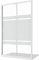 Box Doccia Nicchia 100cm mod. Maiorca 2 Ante Apertura Scorrevole Vetro Temperato 4mm Serigrafato Profili in Alluminio Bianco Maniglia in Abs Bianca