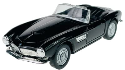 Welly B-M-W 507 Cabrio Schwarz 1956-1959 ca 1/34-1/39 Metall Modell Auto Die Cast Neu im Kasten