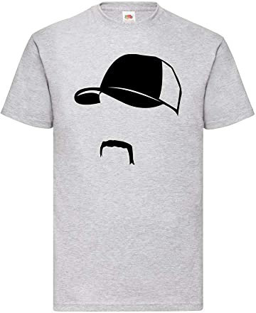 Moustache Basecap Männer T-Shirt Grau 3XL