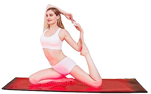 JOBYNA Infrarottherapie & Rotlichttherapie zur Schmerz, 660nm & 850nm LED Red Light Therapy für den Ganzen Körper, Rotlichtlampe Infrarotlampe mit Timer, 3 Temperatur Tiefentherapie (170 * 60cm)