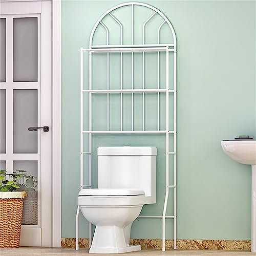 homewell Étagère à 3 niveaux pour machine à laver-Sans perçage-Type de solSupport de salle de bain sur pied,etagere d angle salle de bain (65 X 34 X 178 Cm, Blanc)