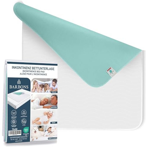 Barbons Protege Matelas Alese Impermeable 75 x 90 cm Couvre Matelas Oeko-TEX Lavable de Lit Bébé Enfants Adultes Respirant Absorbant Drap Housse Protection pour Incontinence Liquide Sang Sueur 75x90
