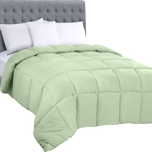 Utopia Bedding, Couette sans Housse pour Toute l'année 4,5 tog, en Microfibre Douce et Respirante, idéale pour Temps Froid, Lavable en Machine (Vert Sauge, Grand lit)