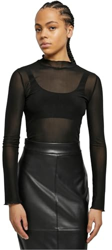 Urban Classics Damen Ladies Mesh Turtleneck Body