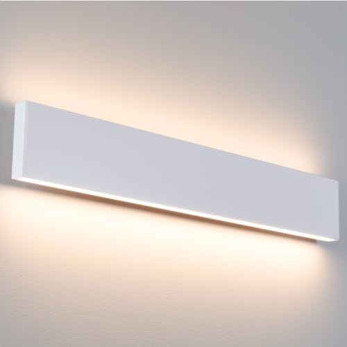 INNOVATE LED Wandleuchte Linear Up+Down, Led Wandlampe innen 610mm, Wandleuchte schwarz, indirekte Wandbeleuchtung, LED Lampen Wandmontage 25W, IP40, warmweiß (weiss, 900)