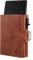 KIDMAN Icarus I Echtleder Slim Wallet mit Alucase I großes Scheinfach I Kleines Portemonnaie für Herren mit RFID I Mini Geldbörse für Männer I Kartenetui für bis zu 9 Karten I Braun
