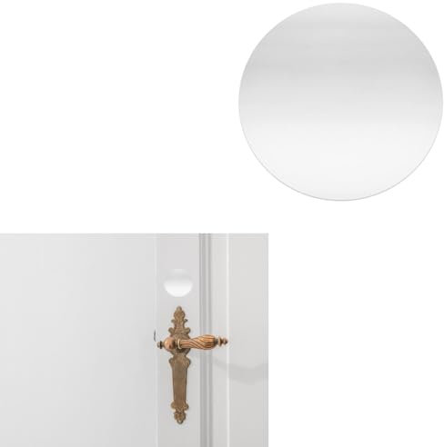 YAZANY Lot de 2 caches pour trou de clé - Plaque de réparation pour serrure de porte - Auto-adhésive - En acier inoxydable satiné - 35 mm de diamètre