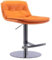 NTTNL Barhocker Drehbarer Barhocker, PU-Leder, Titanschwarz, gebürsteter Edelstahl-Barstuhl mit Schwerer, Solider Basis, Küchen-Barhocker Style
