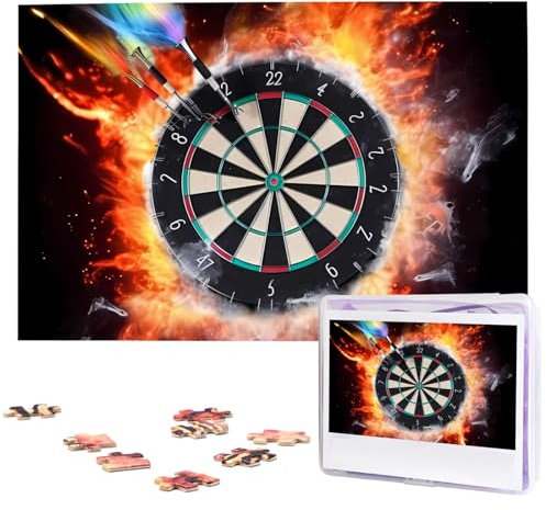Dart Board Jigsaw Puzzle 1000 Piece Wooden Jigsaw Puzzles Personalized Picture Puzzle Custom Jigsaw Puzzles for Adult Wedding