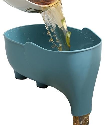 Elephant Drainage Basket - Vegetables Washing Basket | Kitchen Sink Drain Basket | Multifunctional Drainer Rack Sink Filter | Household Elephant Drain Basket for Sink Corner | Fits Most Kitchen Sink